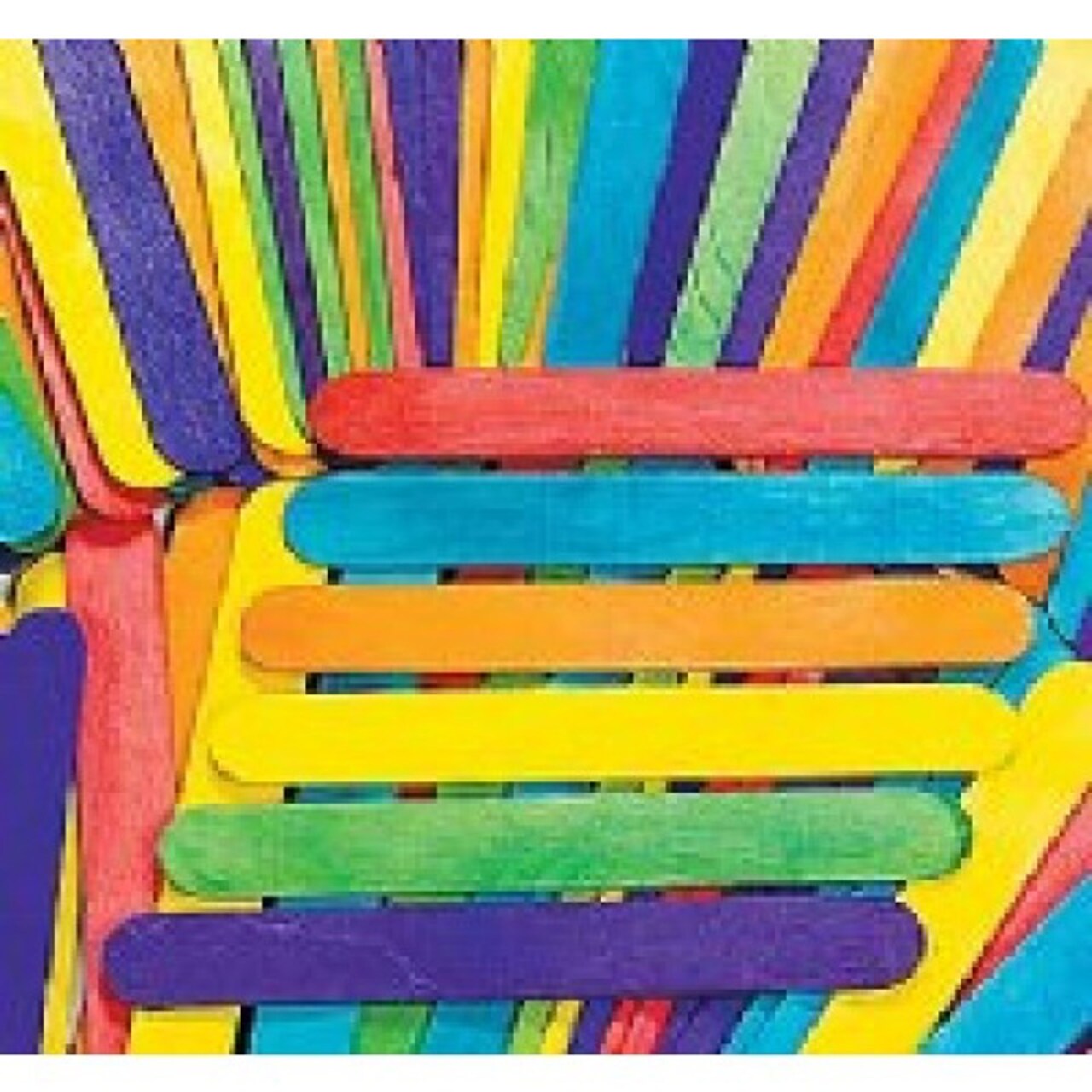 Large Colored Wood Craft Sticks 6 Inch – 500 Pack | Jumbo Assorted Wooden Craft Sticks for Kids & Classroom Projects